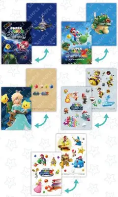 スーパーマリオギャラクシー クリアファイル 5枚セット