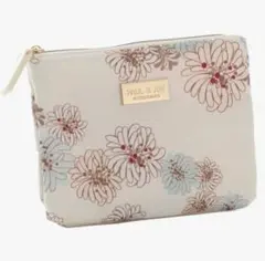 PAUL & JOE 花柄ポーチ ホワイト ベージュ