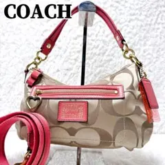 COACH Poppy 2Way Shoulder Bag Pink rare