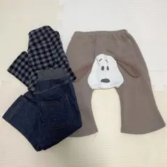 西松屋 裏起毛パンツ ３枚セット 80