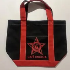 銀座CAFÉ PAULSTA カフェパウリスタ　トートバッグ　ブラック×レッド