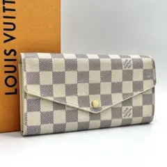 ルイヴィトン　N63208 ポルトフォイユサラ　ダミエアズール ホワイト