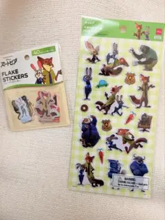 ズートピア　ぺタペタシール フレークステッカー　ダイソー　セリア