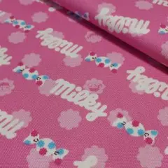 ✿【ペコちゃん】milky<オックス>生地 布 はぎれ[ピンク]
