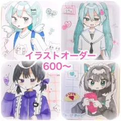 イラストオーダー　有償依頼　色紙