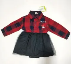 ミニー　ワンピース　チェック　ベビードール　新品未使用　チュールスカート