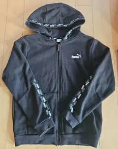 PUMA フルジップパーカー 黒　160
