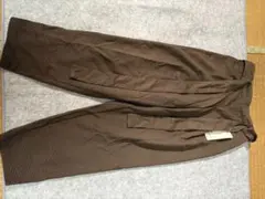 ブラウン ストライプ カジュアルパンツ