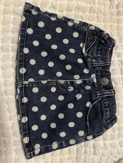 DOUBLE .B水玉模様デニムスカート　90