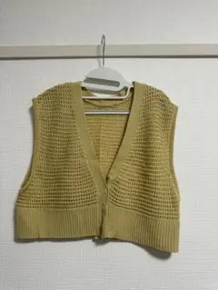 earth music & ecology イエローニットベスト