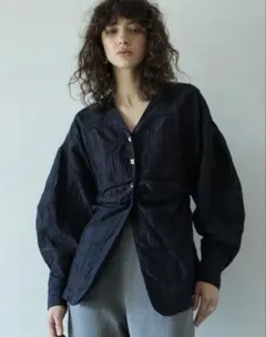 CLANE シアーチェックタックウエストブラウスのサムネイル