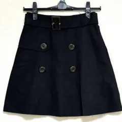 one-way ワンウェイ Aラインスカート 台形スカート 黒 ブラック ミニ