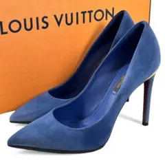 ルイヴィトン 35 1/2 22.5 スエード パンプス ポインテッドトゥ