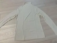ユニクロ　ハイネック　リブトップス　ホワイト　XL