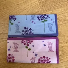 東京ディズニーリゾート　ハンカチ２枚　ミニー　紫陽花　オリエンタルランド35cmのサムネイル