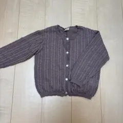 テータテート　透かし編みカーディガン 110