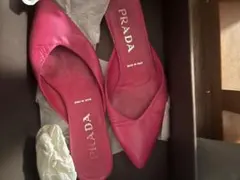 PRADA ポインテッドトゥ ミュール ピンクのサムネイル
