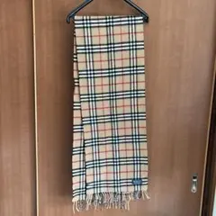 美品☆Burberry's バーバリー　チェック柄マフラー 100%ラムウール