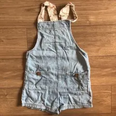 zarababy デニムショートオーバーオール