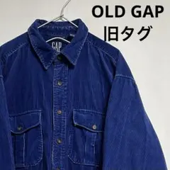 古着 90s OLD GAP コーデュロイシャツ ジャケット 旧タグ 香港製 紺