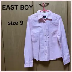 EAST BOY /イーストボーイ 長袖シャツ 9 ピンク ロゴ刺繍