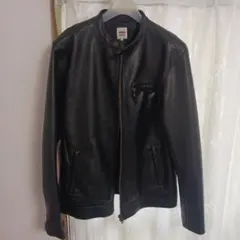 EDWIN ブラックレザージャケット Lサイズ