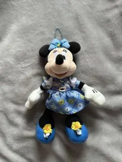 ディズニー 青いミニーちゃん キーホルダー バッチ