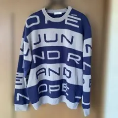 JUN&ROPE ロゴ入りニットセーター