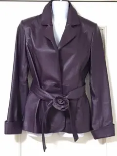 ❣️再値下げしました❣️濃い紫色の革ジャケット