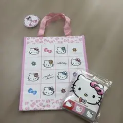 3COINS ハローキティ マルシェバッグ トートバッグ ショッピングバッグのサムネイル