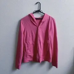 ピンク フルジップ パーカー Lサイズ