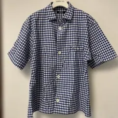 LOLO 半袖ギンガムチェックシャツ Mサイズのサムネイル