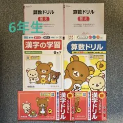 解答付き　小学6年 後半学習セット 漢字ドリル・算数ドリル（青葉出版)