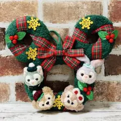 ダッフィーフレンズ　クリスマスリース　ディズニー