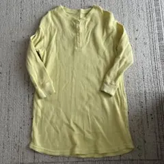 GU 130 長袖　ワンピース　黄色