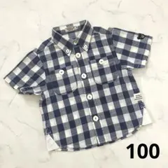 ミキハウス　ダブルB チェックシャツ　100