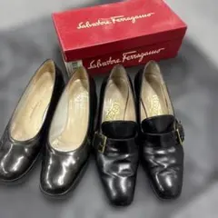 Salvatore Ferragamo ブラックローファー　2足セット　23㎝
