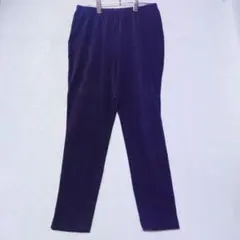 レリアン リブストレッチパンツ パープル イージーパンツ（L） 日本製のサムネイル