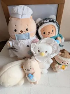 しろたん ぬいぐるみセット　給食当番　ベビーしろたん