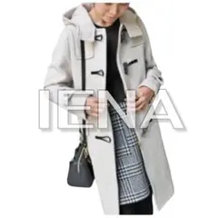 IENA ダッフルコート ロング グレー フード ウール 上品のサムネイル