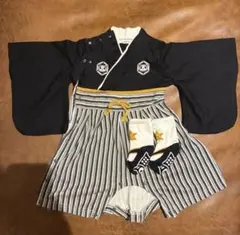 【美品】袴ロンパース　男の子　初節　80 KOTOBUKIEN 靴下付き