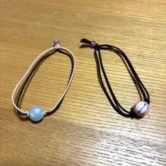 (美品)トンボ玉　ブレスレット　ヘアゴム　2個