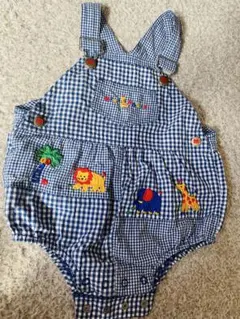 ミキハウス　ベビー　動物　チェック柄　85㎝