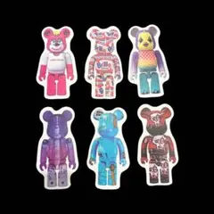 ベアブリック　ステッカー　6枚セット　シール　デコレーション　キャラクター
