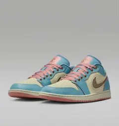 【新品未使用】Nike Air Jordan 1 Low 青/ベージュ/ピンク
