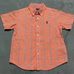 【値下げ】美品　ラルフローレン 半袖シャツ チェックシャツ 110cm