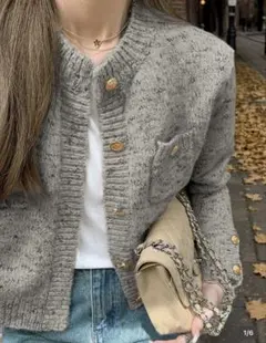 SHEIN 38636786 セーター グレー 韓国