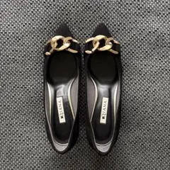 DIANA 黒 ポインテッドトゥパンプス 23cm