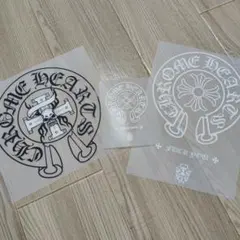 スカルとクロスのクロム風アイロンプリントシート