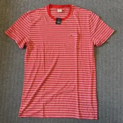 Hollister ボーダー ポケットTシャツ レッド Mのサムネイル